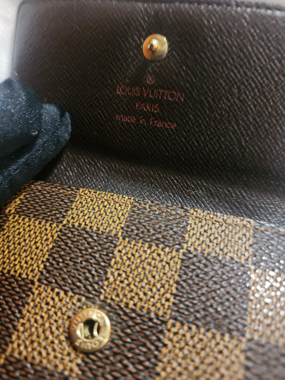Louis Vuitton Damier Ebene Mens Trifold Snap Wallet - Picture 6 of 13